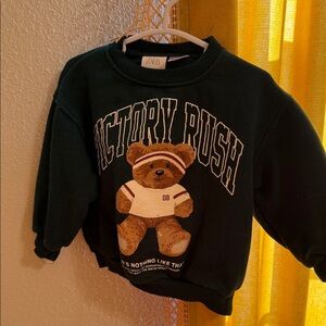 Zara Dark Green Victory Rush Bear Sweatshirt